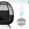 Best Choice Products Wicker Egg Chair Oversized Indoor Outdoor Patio Lounger w/ Steel Frame, 440lb Capacity